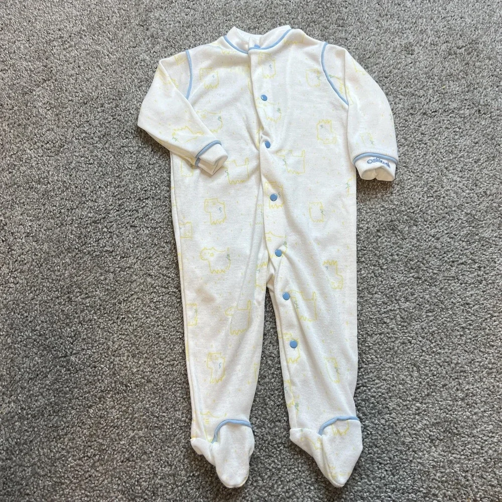 OshKosh B'gosh Baby Sleeper Footed Pajamas Dog Print 6-9 Months Pajama One Piece